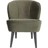 Woood Sara armchair (Seat colour: dark green)