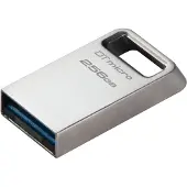 Kingston DataTraveler Micro USB 3.2 Gen 1 256 Gt -muistitikku, hopea