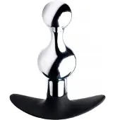 XR Brands Dark Drop Metal & Silicone Beaded Anal Plug