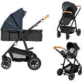 Lionelo Amber 3-in-1 Yhdistelmävaunut, Blue Navy