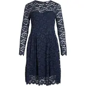 Vila Vikalila L/S Lace Dress - Noos - Navy - M