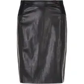 Vero Moda Vmbuttersia Hw Coated Skirt Noos - Black - XS