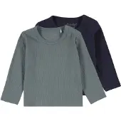 Minymo Blouse Ls (2-Pack) - Blue - 92