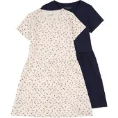 Minymo 2-pack Mekko Dark Navy 86 cm Laivastonsininen 86 cm Tytöt