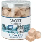 Wolf of Wilderness 280g kylmäkuivatut herkut Blue River lohi koiralle