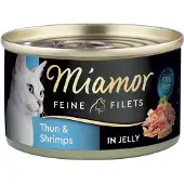 Miamor 24x100g Fine Filets vaalea tonnikala & katkarapu Kissanruoka