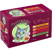 Catessy 96x100g kasvis kananmunahyytelöllä, monta makua Kissanruoka