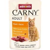 Animonda Carny 12x85g Pouch nauta + kana kissan märkäruoka