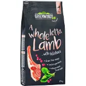 Greenwoods 12 kg karitsaa ja perunaa, pinaattia ja karpaloa koiran kuivaruoka