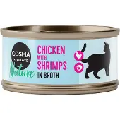 Cosma Nature -säästöpakkaus 48 x 70 g - kananrinta & katkarapu