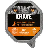 Crave 7 x 150g kana & kalkkuna Adult Paté koiranruoka