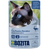 Bozita 12 x 85 g Chunks in Jelly Pouch hirvi kissan märkäruoka