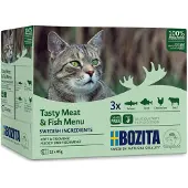 Bozita 12x85g Chunks in Jelly Pouch kala- ja lihalajitelma kissanruoka