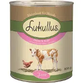 Lukullus Junior -säästöpakkaus 24 x 800 g - kana ja vasikka