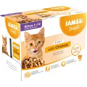 IAMS 12x85g Kitten kana in Sauce Delights kissanruoka