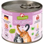 Granatapet 24x200g DeliCatessen lammas & kalkkuna kissan märkäruoka
