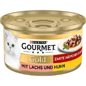 Gourmet 12x85g Gold Tender Chunks lohi & kana Kissanruoka