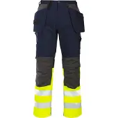 Projob 6522 Housut En Iso 20471 Luokka 1 - Yellow/Navy - C150