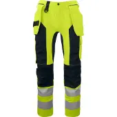 Projob 6513 Stretch Huomiohousut En Iso 20471 Luokka 2/1 - Yellow/Black - C156