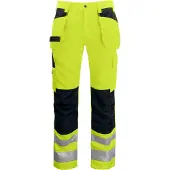 Projob 6531 Riipputaskuhousut En Iso 20471 Luokka 2 - Yellow/Black - D84