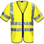 Projob 6707 Huomioliivi En Iso 20471 Luokka 3 - Yellow/Navy - XL