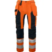 Projob 6513 Stretch Huomiohousut En Iso 20471 Luokka 2/1 - Orange/Black - C48
