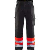 Blakläder Highvis Housut - Musta/Huomio Punainen - C44