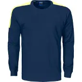 Projob 2020 Pitkähihainen T-Paita - Yellow/Navy - XS