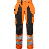 Projob 6519 Naisten Reisitaskuhousut En Iso 20471 Luokka 2 - Orange/Black - C46