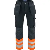 Projob 6530 Riipputaskuhousut En Iso 20471 Luokka 1 - Orange/Black - D96