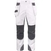 Projob 5536 Stretch Riipputaskuhousut - White - C48