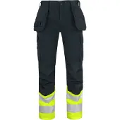 Projob 6534 Huomioriipputaskuhousut En Iso 20471 Luokka 1 - Yellow/Black - D96