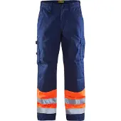 Blakläder Highvis Housut - Mariininsininen/Huomio Oranssi - C44