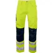 Projob 6532 Reisitaskuhousut En Iso 20471 Luokka 2 - Yellow/Black - D116