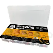 Savage Gear Rib Worm Kit Pehmeä Viehe 60 Yksiköt