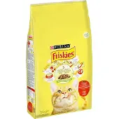 Friskies 4kg PURINA kissanruoka, jossa on naudanlihaa, kanaa ja vihanneksia kuivana