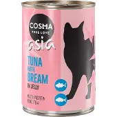 Cosma 12 x 400g tonnikala & lahna Asia hyytelössä kissanruoka