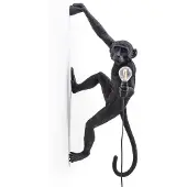 Seletti Monkey Lamp koristeellinen seinävalaisin oikea musta, Musta, Synteettinen materiaali, Design