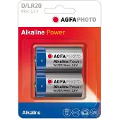Agfa 110-802619, Kertakäyttöinen akku, D, Alkali, 1,5 V, 2 kpl, Sininen, Harmaa