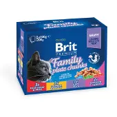 Brit Cat paloja kastikkeessa liha-kala 12x100g