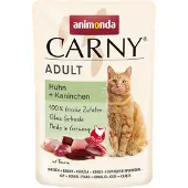 Animonda Carny 12x85g Pouch kana + kani kissan märkäruoka