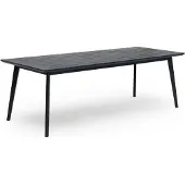 Hillerstorp Stoltö Ruokapöytä 90x220x72 Cm Tummanharmaa - Puutarhapöydät Umpimänty Hurricane Grey - 6822098