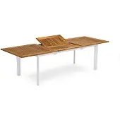 Hillerstorp Nydala ruokapöytä 96X200-280 cm valkoinen/teak