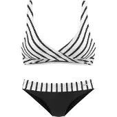LASCANA Bikini musta / valkoinen