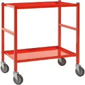 Konga Mekaniska Rullapöytä KM7100B, 690x430x750 mm, 150 kg, punainen, polyuretaani