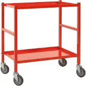 Konga Mekaniska Rullapöytä KM7100, 690x430x750 mm, 150 kg, punainen, polyuretaani