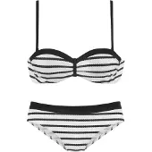 LASCANA Bikini musta / valkoinen