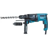 Makita HR2631FTJ - Pyörivä vasara - 800 W - 3 toimintatilaa - SDS-plus - 2,4 Joulea