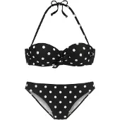 LASCANA Bikini musta / valkoinen