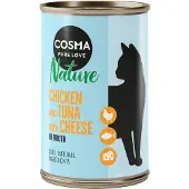 Cosma 6x140g Nature kana, tonnikala & juusto kissan märkäruoka